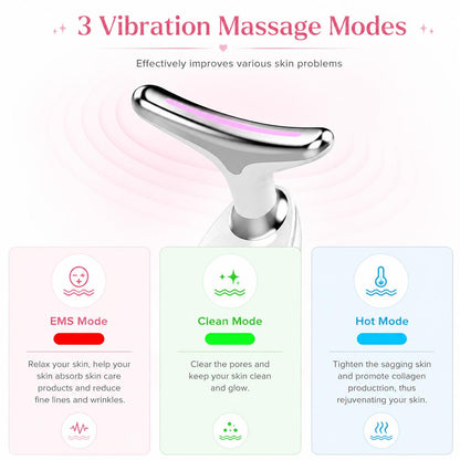 EMS Red Light Therapy Face & Neck Massager